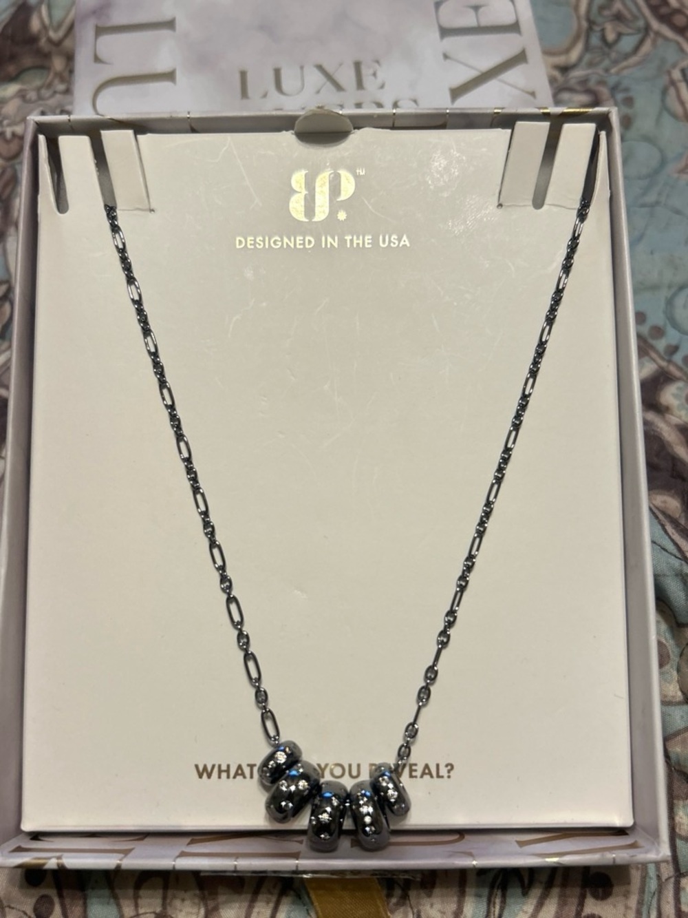 Luxe Silver-Tone Bead Necklace - Designed in the USA